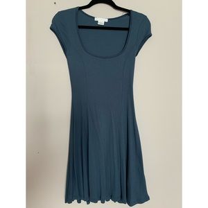 Blue scoop neck dress